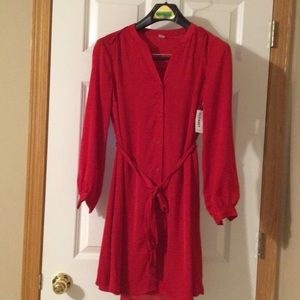 Old Navy Red Shirtdress NWT xs